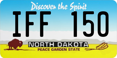 ND license plate IFF150