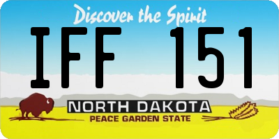 ND license plate IFF151