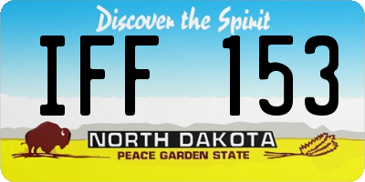 ND license plate IFF153