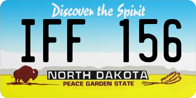 ND license plate IFF156