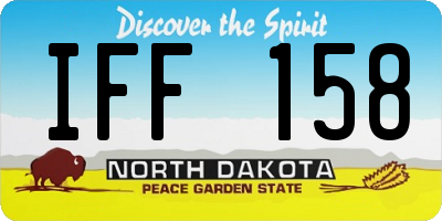 ND license plate IFF158
