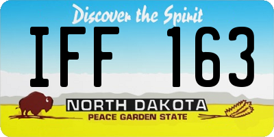 ND license plate IFF163