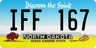 ND license plate IFF167