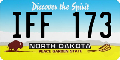 ND license plate IFF173