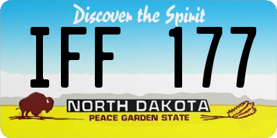 ND license plate IFF177