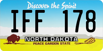 ND license plate IFF178
