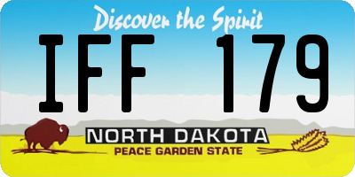 ND license plate IFF179