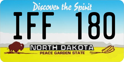 ND license plate IFF180