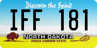 ND license plate IFF181