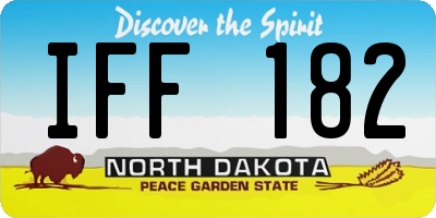 ND license plate IFF182
