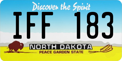 ND license plate IFF183