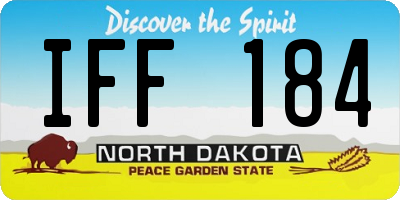 ND license plate IFF184