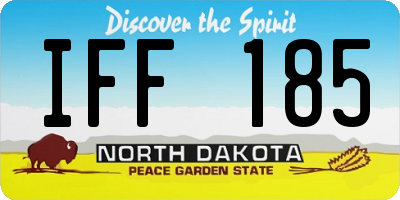 ND license plate IFF185