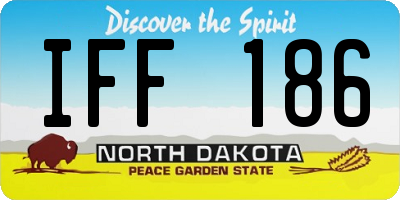 ND license plate IFF186