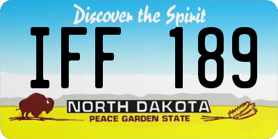 ND license plate IFF189