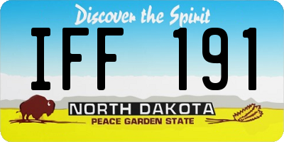 ND license plate IFF191