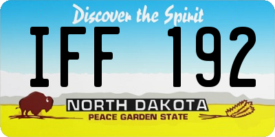 ND license plate IFF192