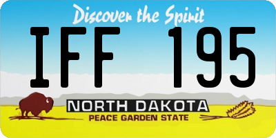 ND license plate IFF195