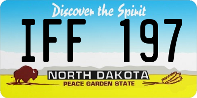 ND license plate IFF197