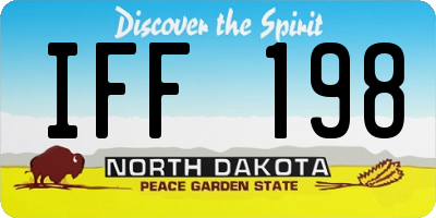 ND license plate IFF198