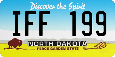 ND license plate IFF199