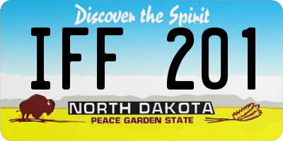 ND license plate IFF201