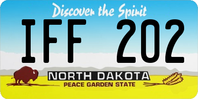 ND license plate IFF202