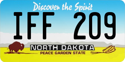 ND license plate IFF209