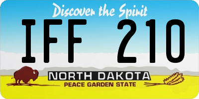 ND license plate IFF210