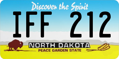 ND license plate IFF212