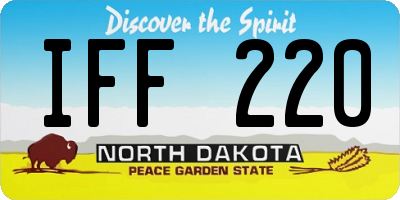 ND license plate IFF220