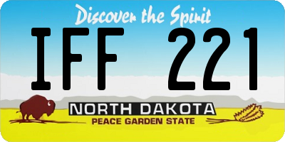 ND license plate IFF221