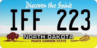 ND license plate IFF223