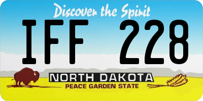 ND license plate IFF228