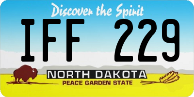 ND license plate IFF229