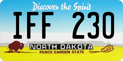 ND license plate IFF230