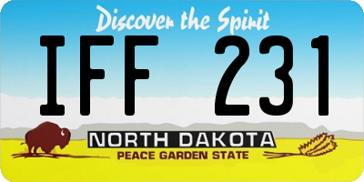 ND license plate IFF231