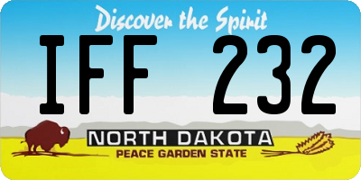 ND license plate IFF232