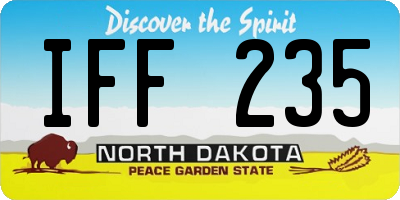 ND license plate IFF235