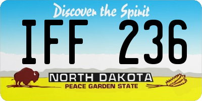 ND license plate IFF236