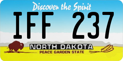 ND license plate IFF237