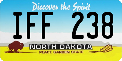 ND license plate IFF238