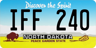ND license plate IFF240