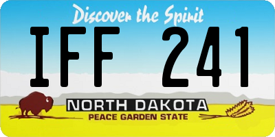 ND license plate IFF241