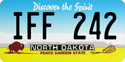 ND license plate IFF242