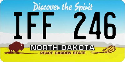 ND license plate IFF246