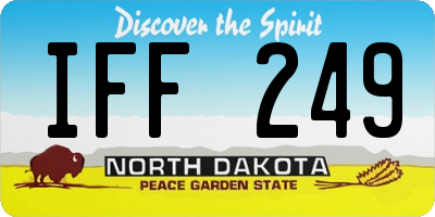 ND license plate IFF249