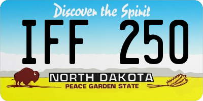 ND license plate IFF250