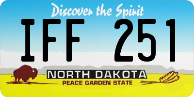 ND license plate IFF251