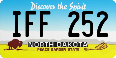 ND license plate IFF252